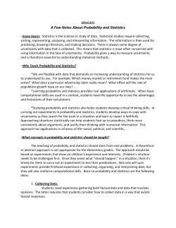 A Few Notes About Probability and Statistics