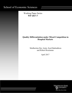 Quality Differentiation under Mixed Competition in Hospital Markets
