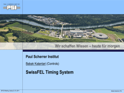 SwissFEL timing system - CEA-Irfu