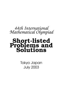 Short-listed Problems and Solutions