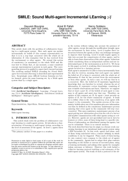 SMILE: Sound Multi-agent Incremental LEarning