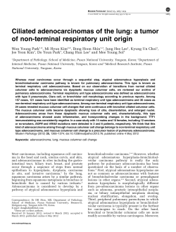 a tumor of non-terminal respiratory unit origin