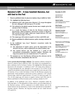 Banxico`s QIR &ndash; A less hawkish Banxico, but still tied to the