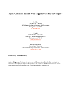 Digital Games and Beyond: What Happens when