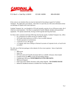 Agent Application - Cardinal Transport, Inc.