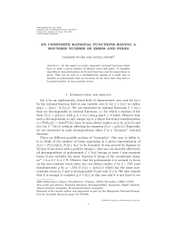 ON COMPOSITE RATIONAL FUNCTIONS HAVING A BOUNDED