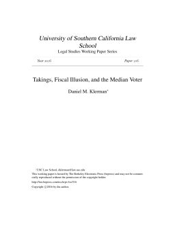 Takings, Fiscal Illusion, and the Median Voter