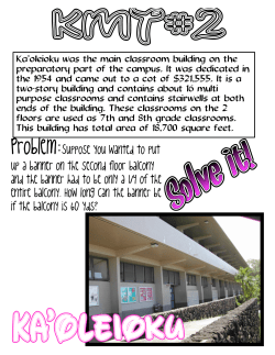 Problem:Suppose you wanted to put up a banner on the second