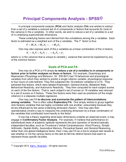 Principal Components Analysis