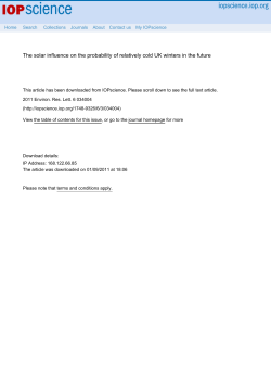 The solar influence on the probability of relatively cold