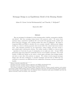 Mortgage Design in an Equilibrium Model of the Housing Market