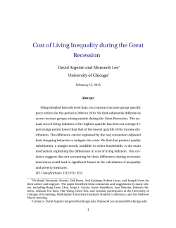 Cost of Living Inequality during the Great Recession