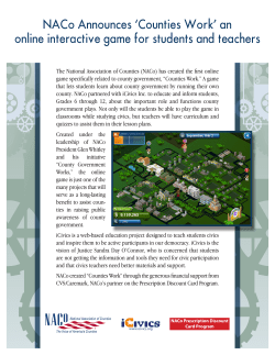 NACo Announces `Counties Work` an online interactive game for