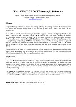 The `SWOT CLOCK` Strategic Behavior