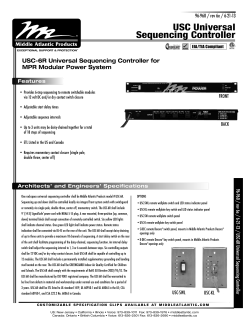USC Universal Sequencing Controller