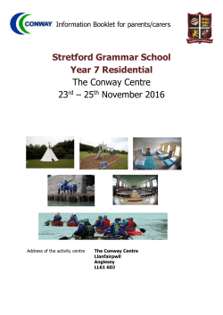Conway Information Booklet 2016
