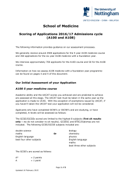 A100 and A108 Scoring System 2016 entry