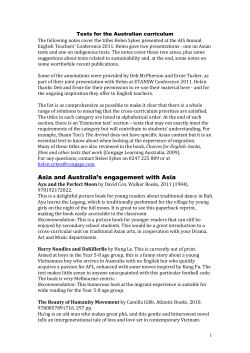 Suggested Texts for Australian Curriculum