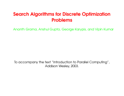Search Algorithms for Discrete Optimization