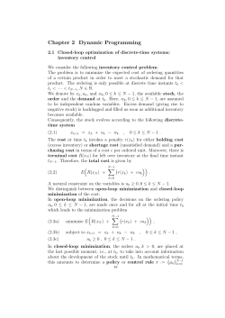 Chapter 2 Dynamic Programming