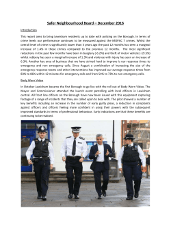 Police report - Lewisham SNB Home
