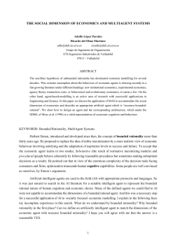 the social dimension of economics and multiagent systems