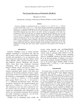 The Grystal Structure of Parkerite (Ni`Bi,S,)