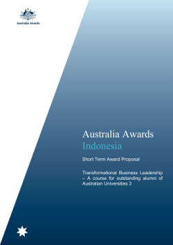 Goals and purpose of Australia Awards Indonesia