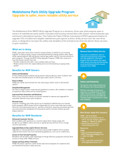 Mobilehome Park Utility Upgrade Program