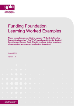 (DLF) mechanism and the principles of funding Foundation Learning