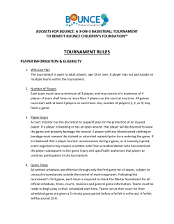 tournament rules - Bounce Childrens Foundation