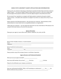 boise state university agent application and information