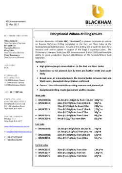 Exceptional Wiluna drilling results