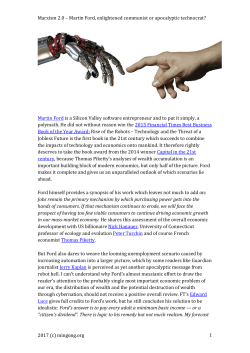 Martin Ford is a Silicon Valley software entrepreneur