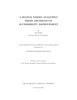 a spatial model analysing firms` decisions on
