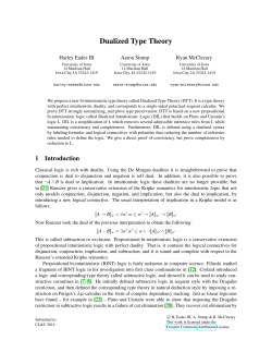Dualized Type Theory