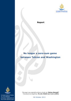 No longer a zero-sum game between Tehran and Washington