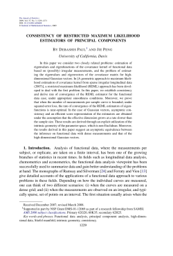Consistency of restricted maximum likelihood estimators of principal