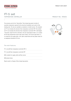 FT-S set - stiebel eltron