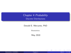 Chapter 4 Probability - LSUHSC School of Public Health