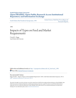 Impacts of Types on Feed and Market Requirements