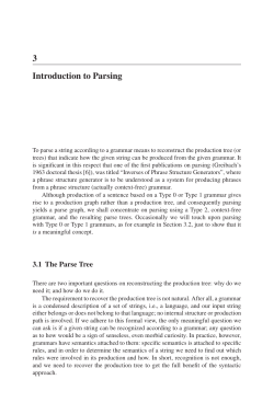 3 Introduction to Parsing
