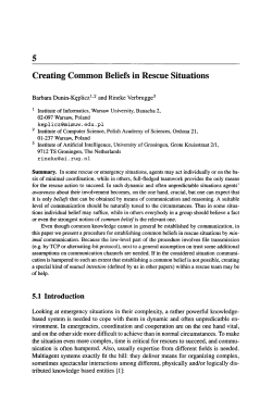Creating Common Beliefs in Rescue Situations