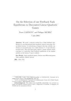 On the Selection of one Feedback Nash Equilibrium in Discounted