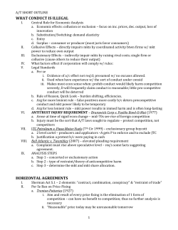 Kovacic Antitrust Short Outline