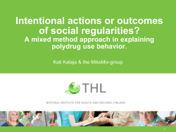 Intentional actions or outcomes of social regularities?