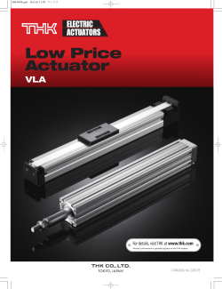 Low Price Actuator - THK Technical Support