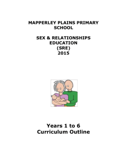Sex and Relationships Education (SRE)