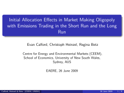 Initial Allocation Effects in Market Making Oligopoly with Emissions