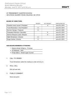 Board Meeting Minutes